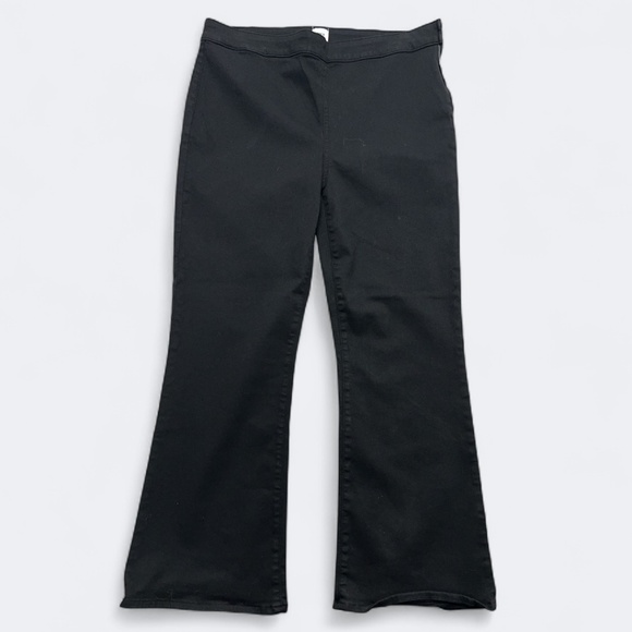EDWIN Pants 33 Black Lark Ankle Regenerative Pull On Stretch Bootcut Jeans USA - Picture 1 of 10